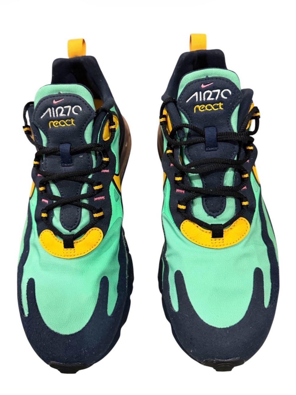 Nike Air Max 270 React Electro Green/Blue Men Size 8.5